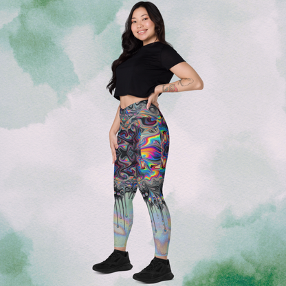 Psychedelic Swirl Drip Leggings