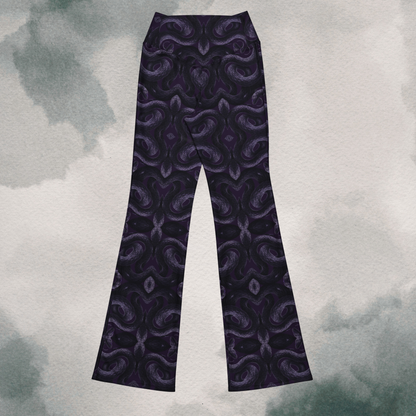 Purple Undertone Snake Flare leggings