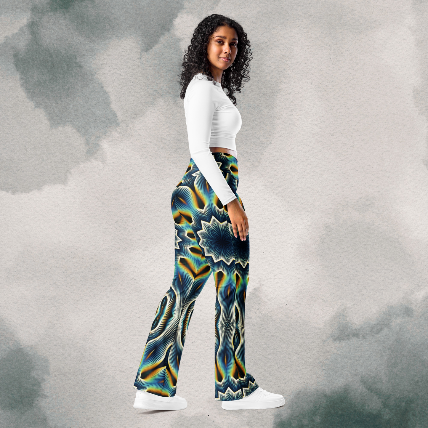 Retro Psychedelic Flare leggings