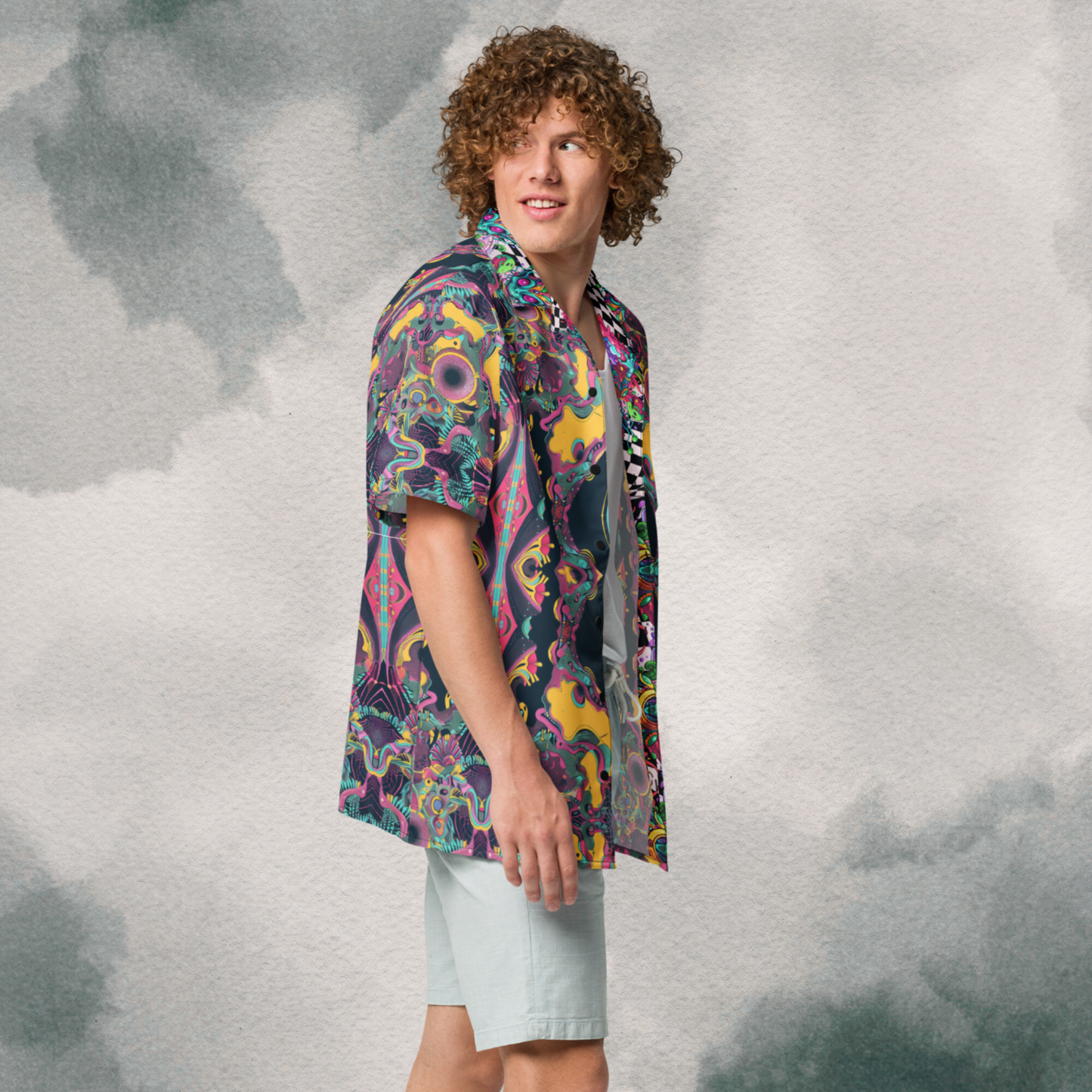 Lucid Meltdown Oversized Button Up