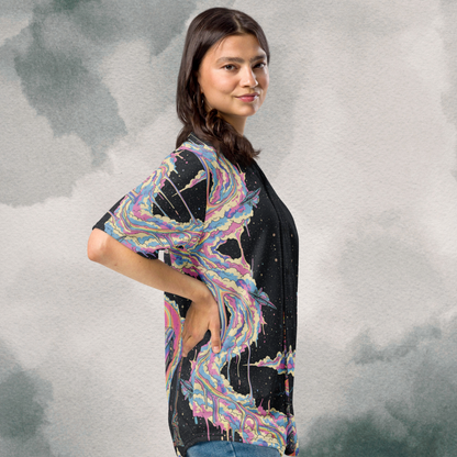 Retro Cosmic Cotton Candy Swirl EDM Jersey