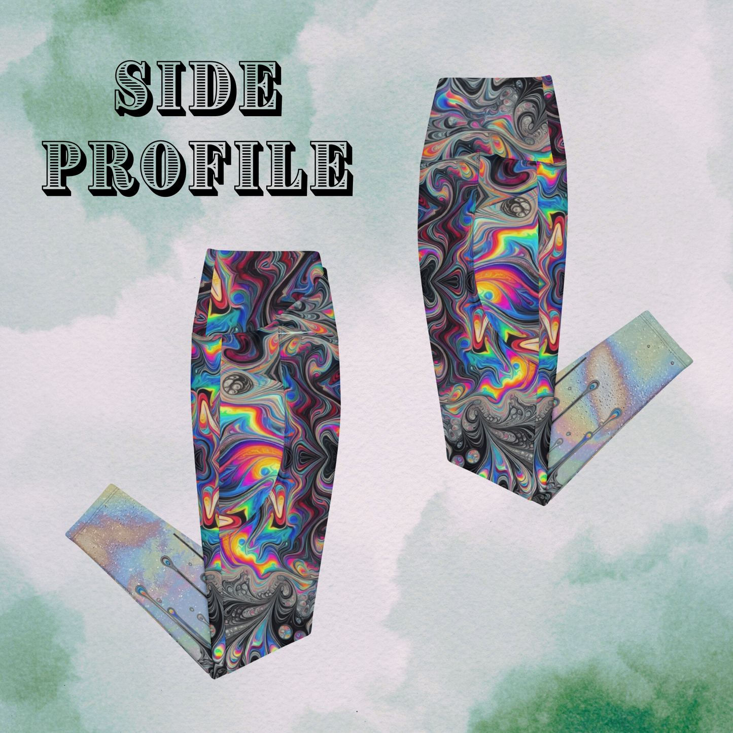 Psychedelic Swirl Drip Leggings