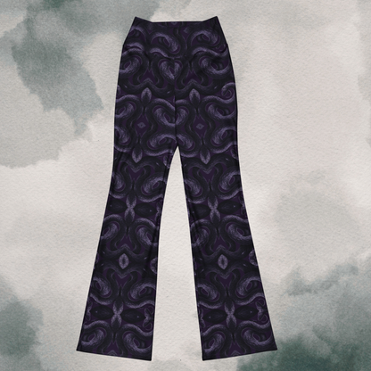 Purple Undertone Snake Flare leggings