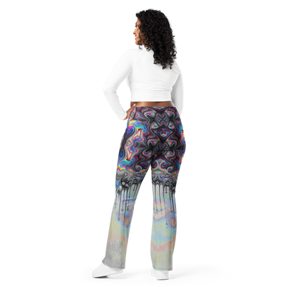 Psychedelic Drip Flare leggings