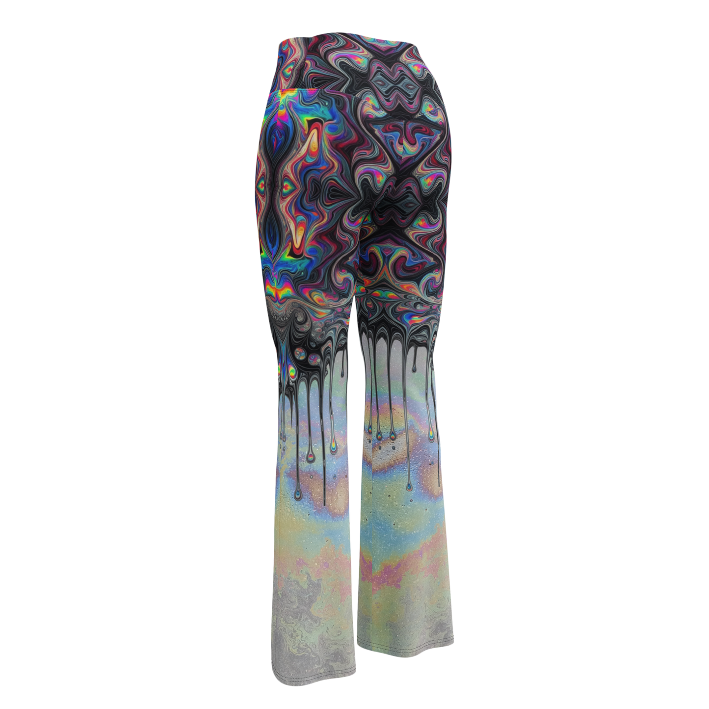 Psychedelic Drip Flare leggings
