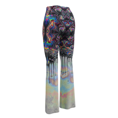 Psychedelic Drip Flare leggings