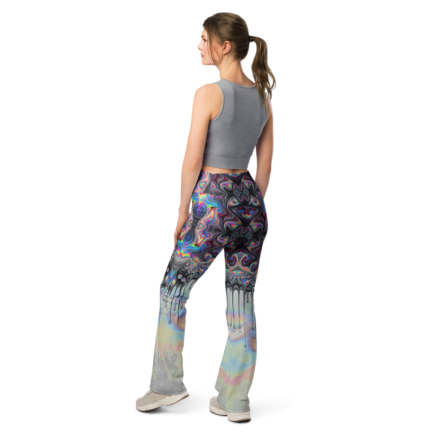 Psychedelic Drip Flare leggings