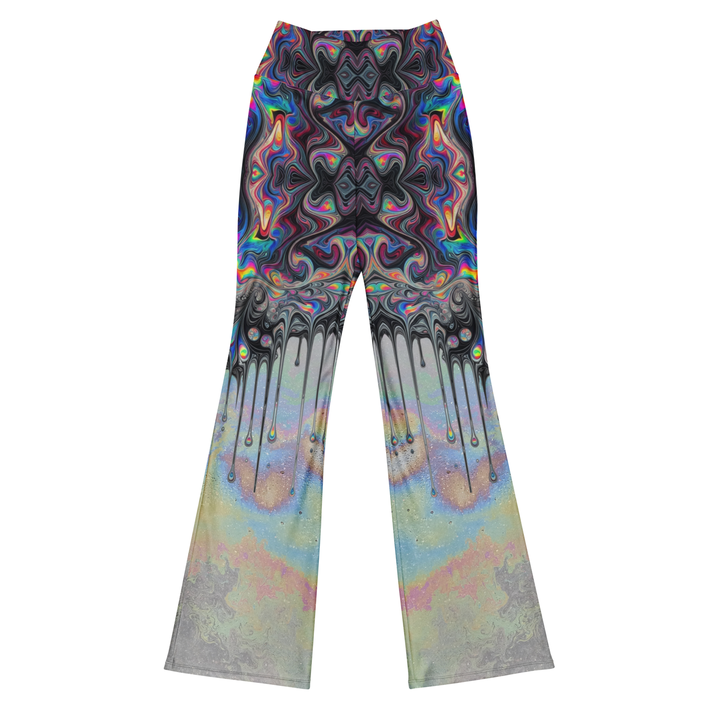 Psychedelic Drip Flare leggings