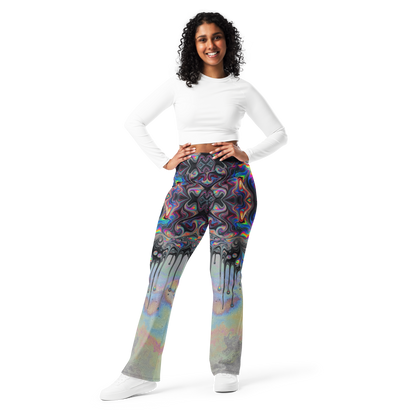 Psychedelic Drip Flare leggings