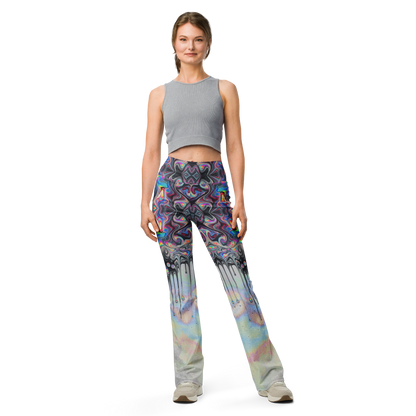 Psychedelic Drip Flare leggings