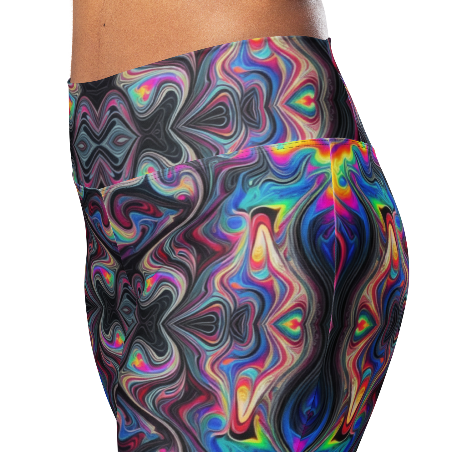 Psychedelic Drip Flare leggings