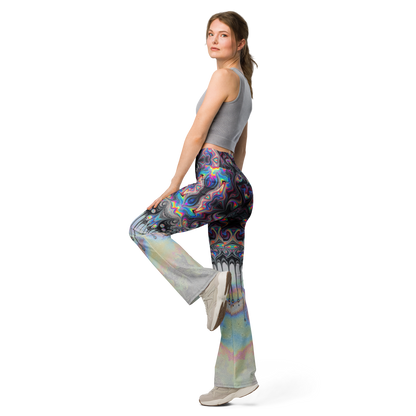 Psychedelic Drip Flare leggings