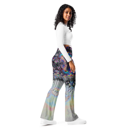 Psychedelic Drip Flare leggings