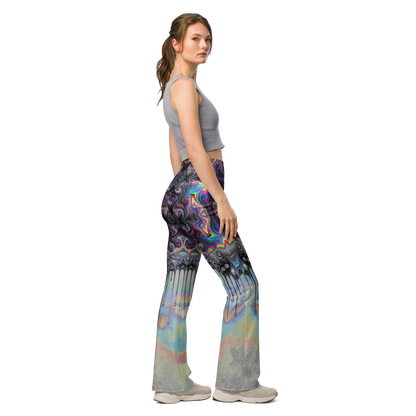 Psychedelic Drip Flare leggings