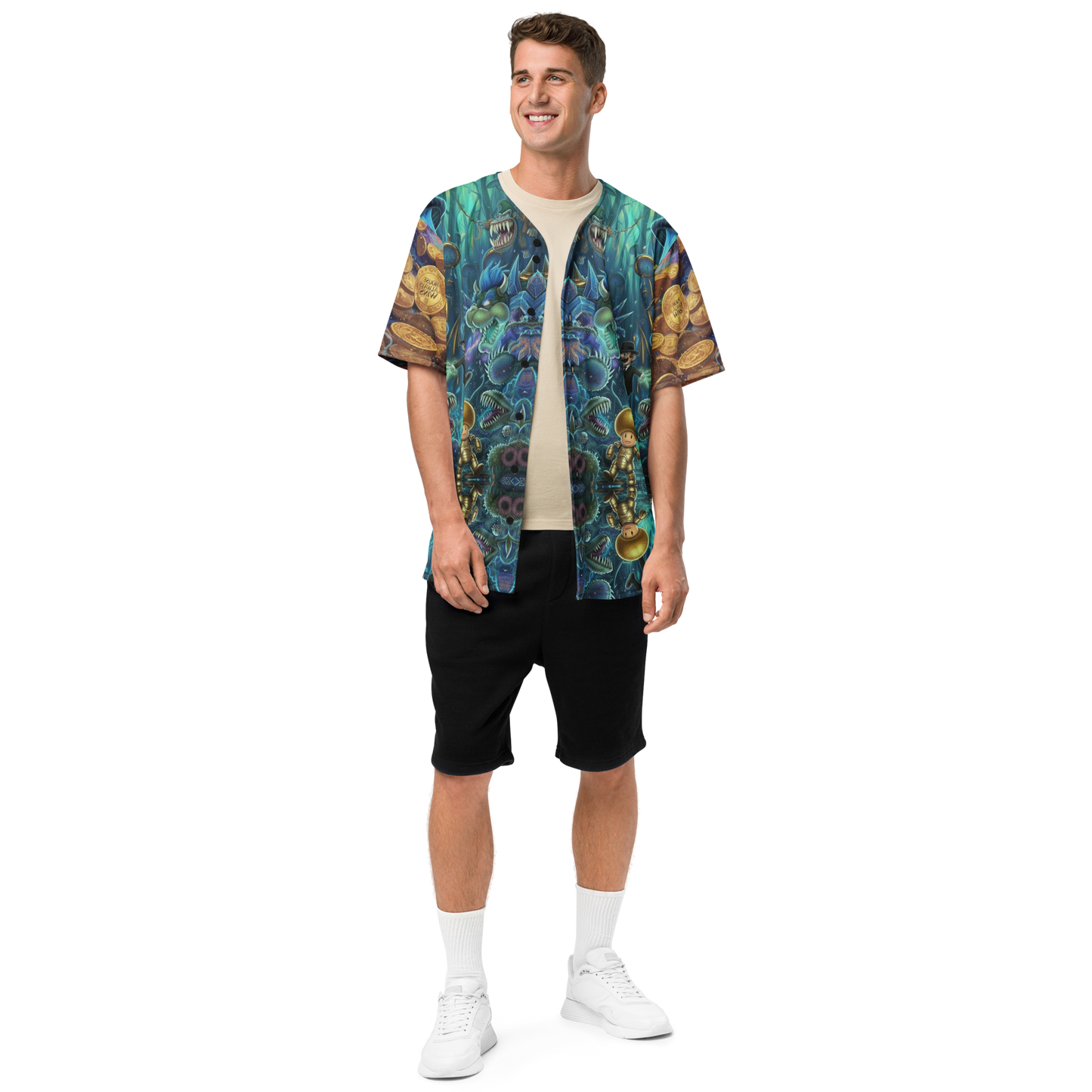 Trippy Futuristic Mushroom Coins Custom Piece