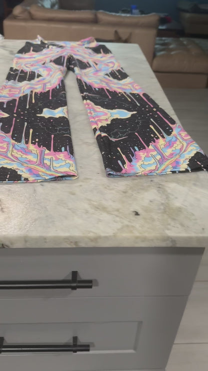 Melting Cotton Candy Nebula Flare Leggings